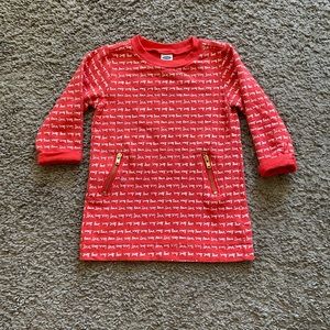 Kids Unisex Red “Love” Zipper Pocket Sweatshirt